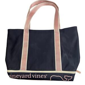 Vineyard Vines For Target Navy and Pink Large Beach Bag Tote